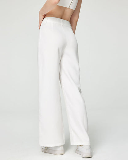 Two Piece Set: Aesthetics White Top With Trouser