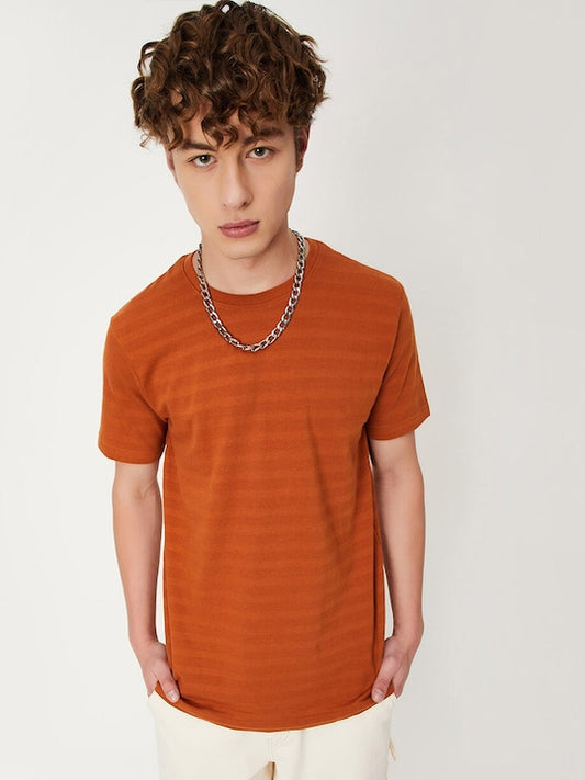 Striped Regular Fit Cotton T-shirt