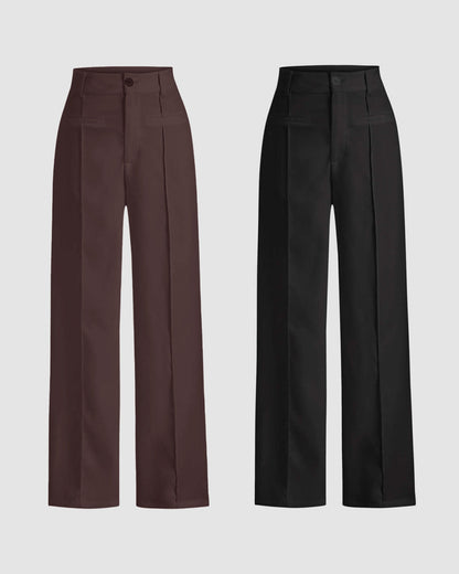 Combo :Set Of Two Black & Brown Premium Trousers