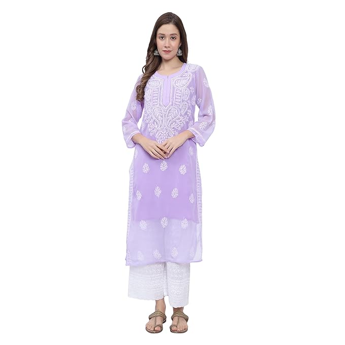 Chikankari Embroidery Kurti for Womens and Girls