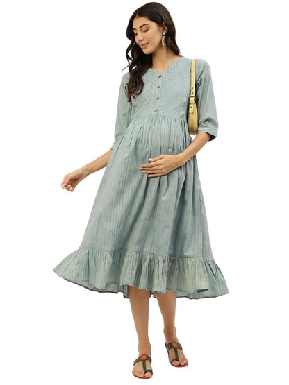 Women's Cotton Grey Dresses for loose cloths