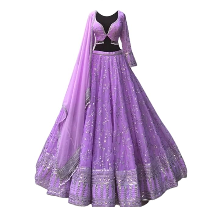 Women's Georgette Semi Stitched Lehenga Choli