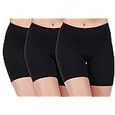 Women's 100% Pure Cotton Black Cycling Shorts for School Girls | Women Underpant Short