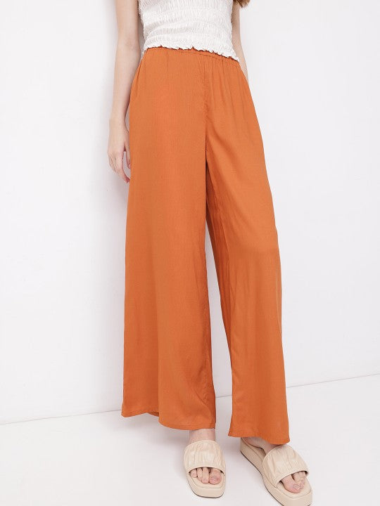 Women Mocha Magic Wide Leg Trousers