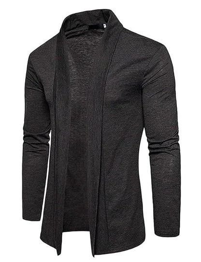 TRIKSH Men's Premium Cotton Blend Cardigan – Shawl Collar Shrug, Lapel Collar, Casual & Warm Winter, Summer Wear