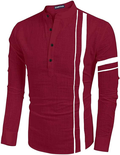 Bellstone Men's Cotton Blend Casual Kurta Shirt