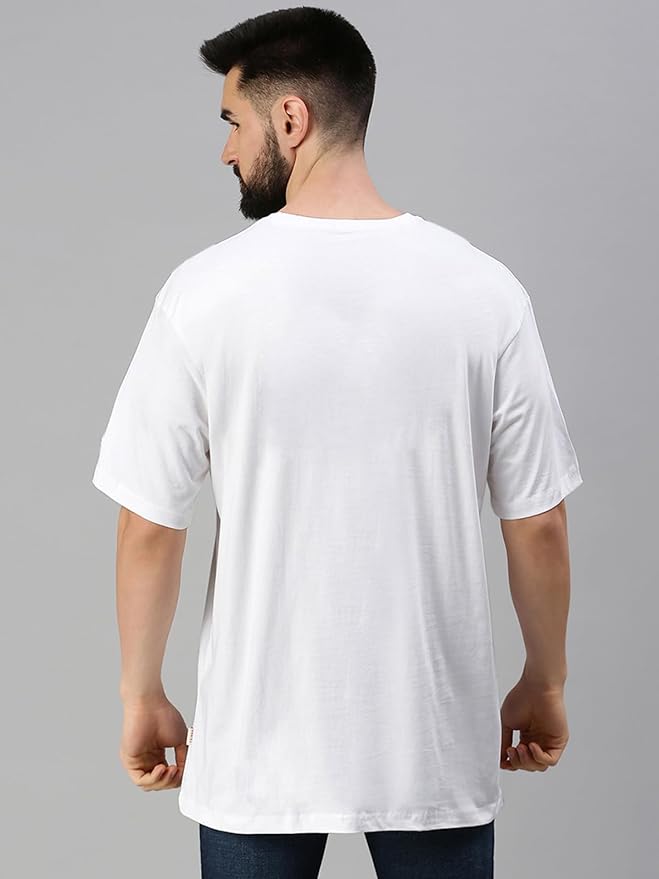 Round Neck Solid Pure 100% Cotton T-Shirt for Men