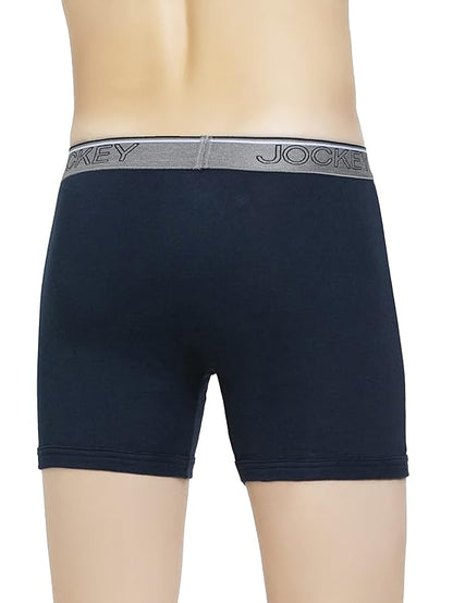 Men's Super Combed Cotton Rib Solid Boxer Brief with Ultrasoft Waistband