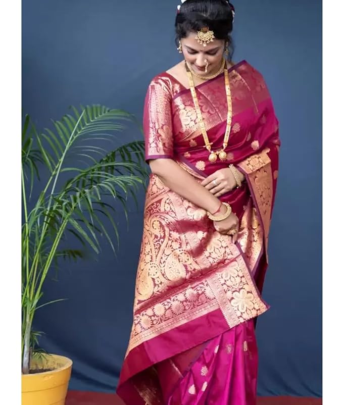 Women Paithani Silk Blend Saree