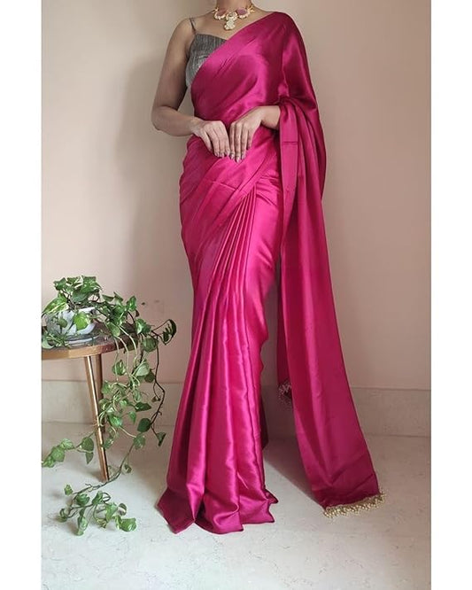 Papita Pure Satin Silk Bollywood Saree