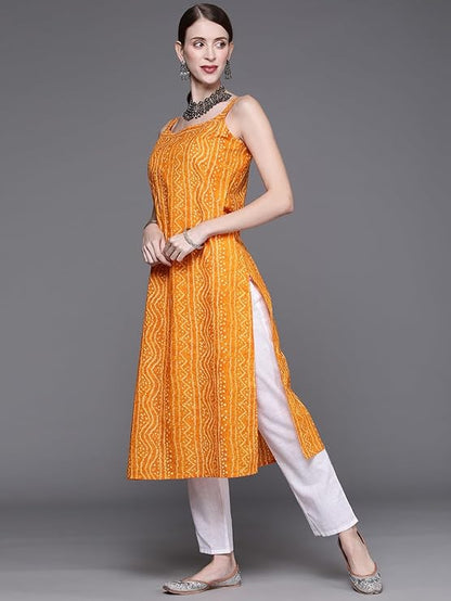 Crepe Straight Bandhani Printed Kurti(BA-01)0.1