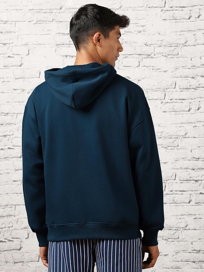 Cotton Blend Men Hooded Sweatshirt