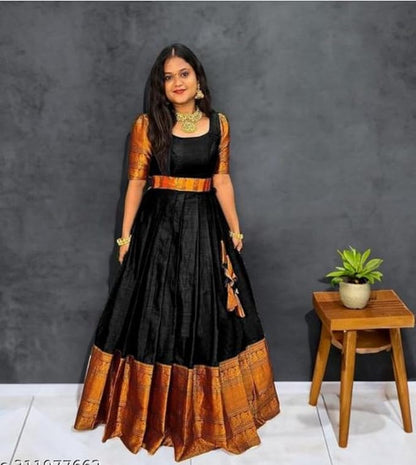 Pure Cotton Silk Anarkali Gown for Party