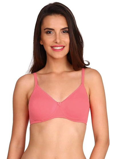 Women's Cotton Non-Padded Wirefree Everyday Bra 1722_Peach Blossom