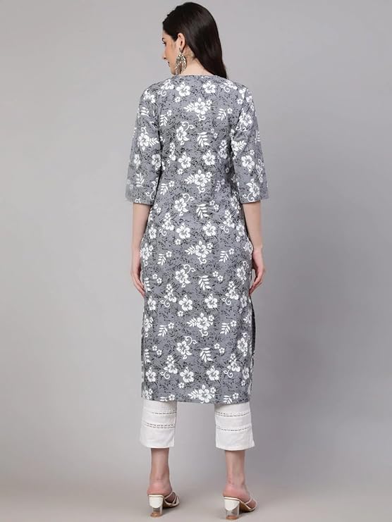 Women's Printed Crepe Straight Printed Kurti