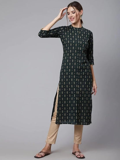 Women's Printed Crepe Straight Printed Kurti