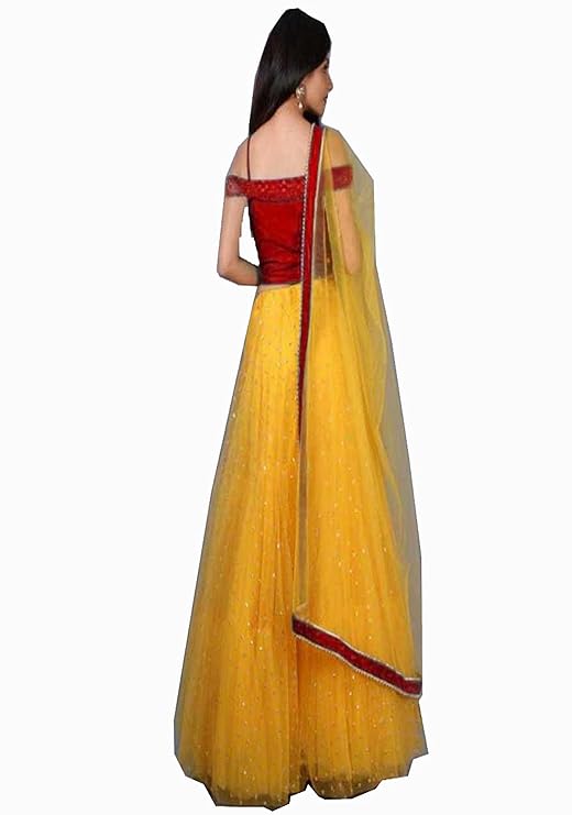 Women's Tissue Semi-stitched LehengaCholi