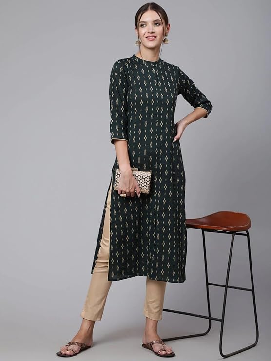 Women's Printed Crepe Straight Printed Kurti