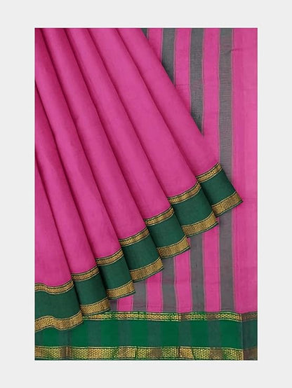 PURE COTTON GADWAL SAREE LAVANYA PINK COLOUR