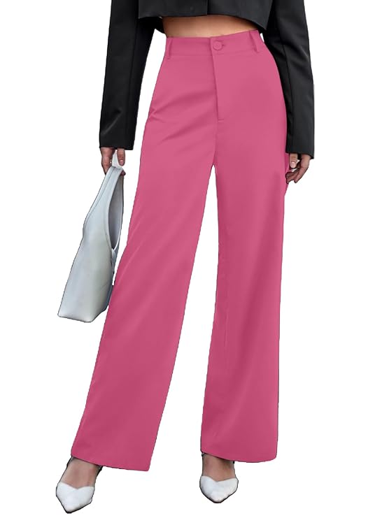 Women's & Girls' High Waist Wide Leg Pants