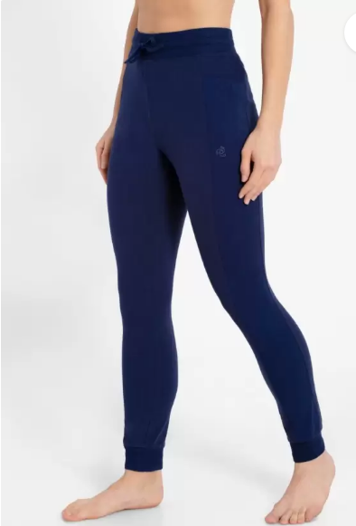 Women Solid Blue Track Pants