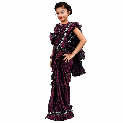 Lycra Girl Kids Saree