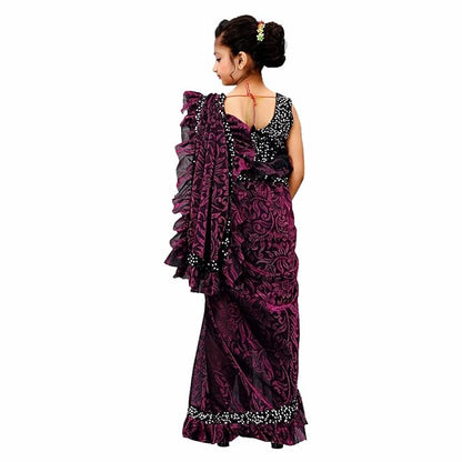 Lycra Girl Kids Saree