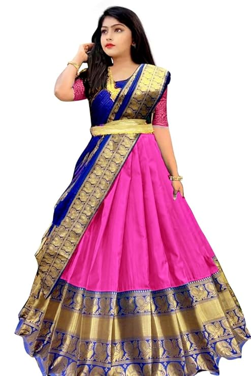 JAY NEJADHARI CREATION South indian Fancy Designer Flared Bridal lehenga Choli For Girls-Kumkum