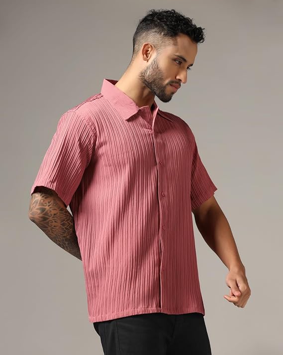 Leriya Fashion Textured Shirts for Men || Casual Shirt for Men || Shirt for Men|| Men Stylish Shirt || Men Fancy Shirt || Men Half Sleeve Shirt || Plain Shirts for Men || Shirts