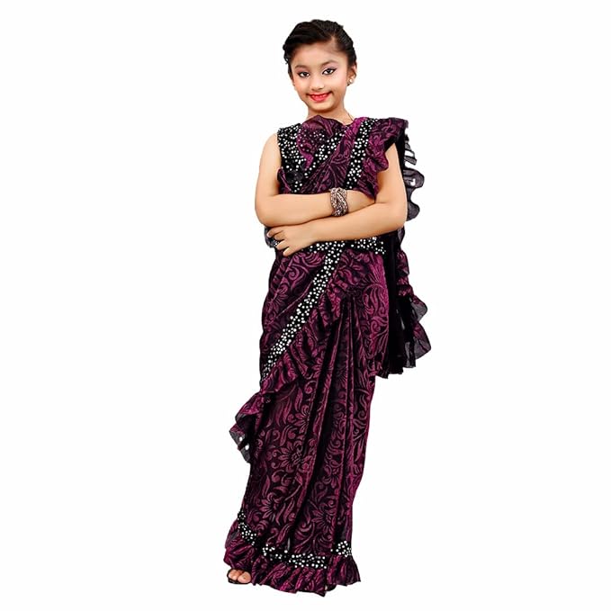 Lycra Girl Kids Saree