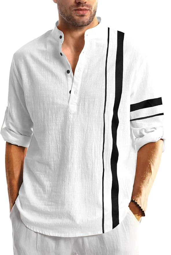 Men's Solid Cotton Blend Straight Kurta