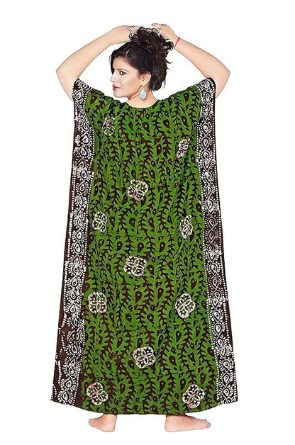 KBNBJ Nighty for Women Cotton Printed Maxi Gown Ankle Length Nighty Night Dress Gown for Women Maxi