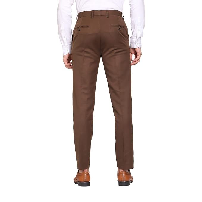 MALENO Slim Fit Men Cotton Blend Formal Trouser