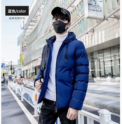 Men's Polyester Winter Hoodie Bomber Jacket.