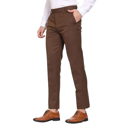 MALENO Slim Fit Men Cotton Blend Formal Trouser