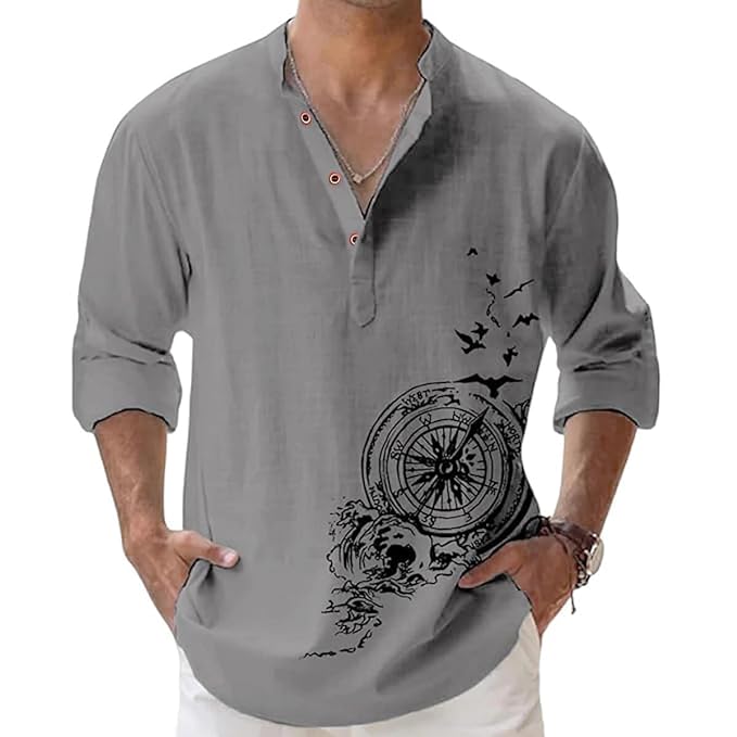 Men's Cotton Blend Mandarin Collar Self One Design Full Sleeve Casual Short Kurta