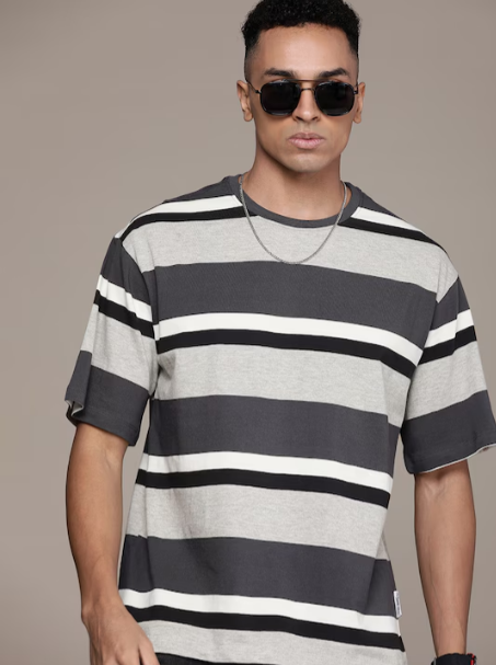 Striped Relaxed Fit Pure Cotton T-shirt