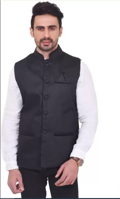 Men Solid Nehru Jacket