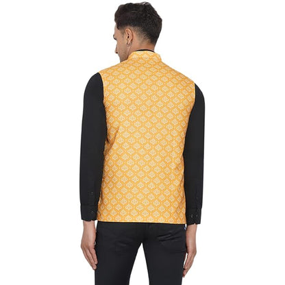 Veera Paridhaan Men's Cotton Printed Nehru Jacket