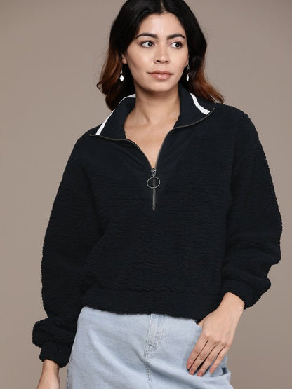 Half-Zipper Sherpa Sweatshirt