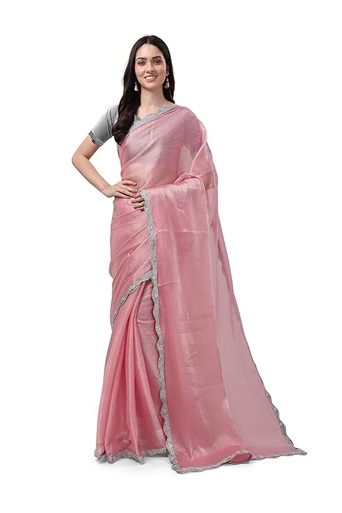 Womanista Women's Plain Chiffon Sarees