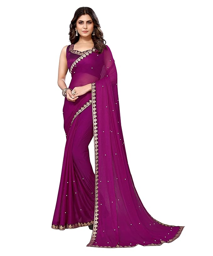 Womens Lycra Blend Saree