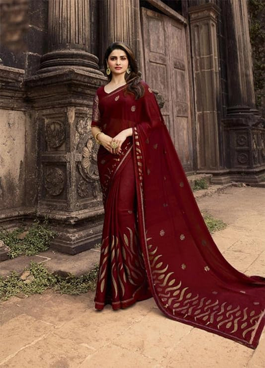 Flosive Women's Present Banarasi Soft Lichi Silk Saree Beautiful Jacquard Rich Pallu Design Work Zari Woven Kanjivaram Silk Style Saree Jalar With Soft Lichi Silk Blouse Piece