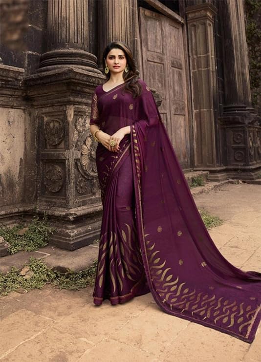 Flosive Women's Present Banarasi Soft Lichi Silk Saree Beautiful Jacquard Rich Pallu Design Work Zari Woven Kanjivaram Silk Style Saree Jalar With Soft Lichi Silk Blouse Piece