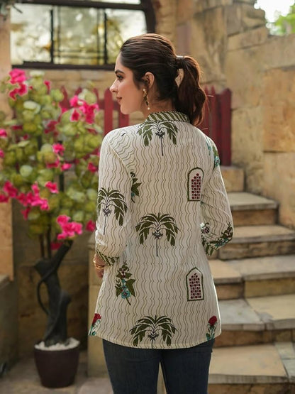 Women Printed Shirt Top