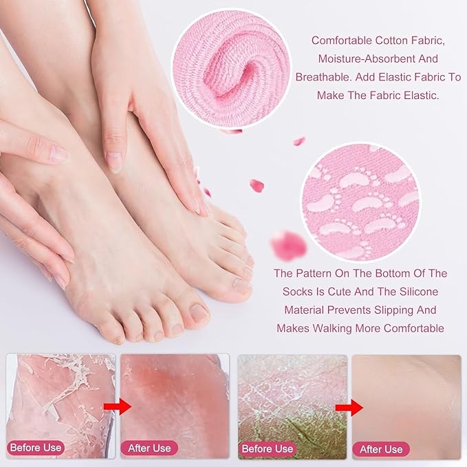 Cracked Heel Repair Socks, Moisturizing Gel