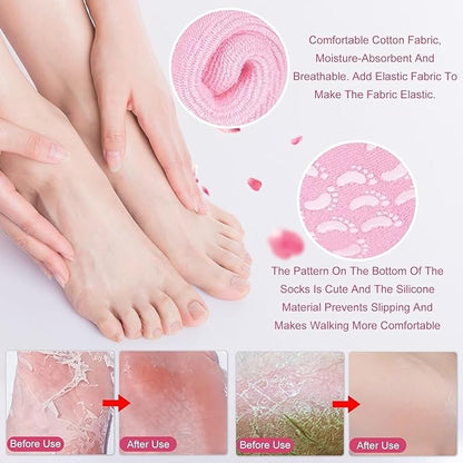 Cracked Heel Repair Socks, Moisturizing Gel