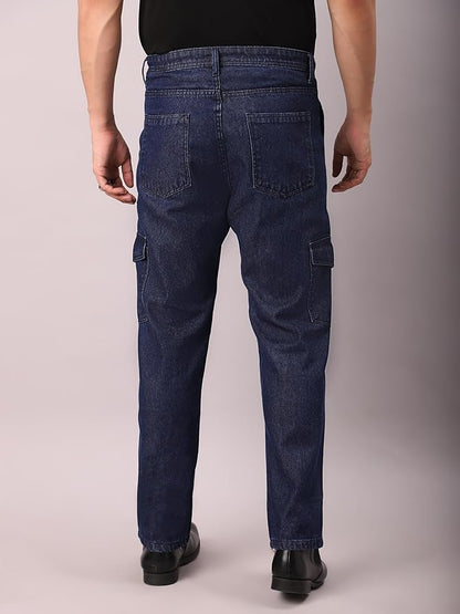 Bell-Bottom Men Cargo Jeans