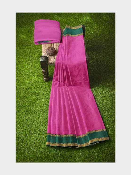 PURE COTTON GADWAL SAREE LAVANYA PINK COLOUR