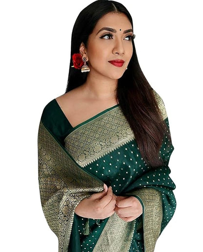 Avantika Fashion Kanjivaram Soft Silk Saree With Blouse Piece For Women